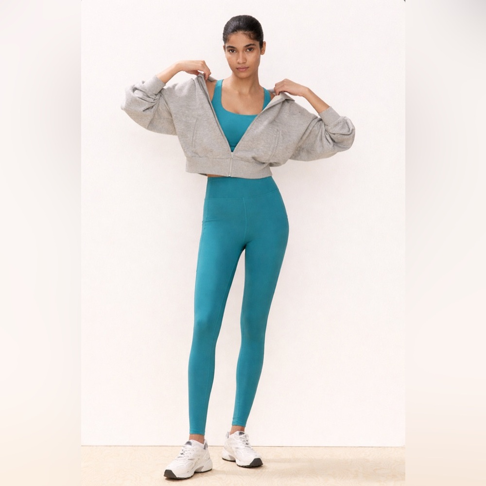 H&M Move Matching Activewear Set | Teal Blue | Leggings + Sports Bra